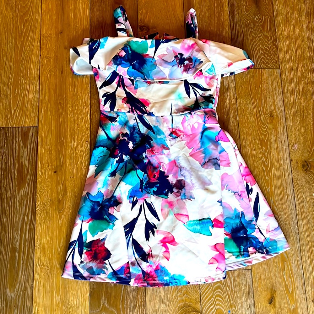 Bardot junior dress Us 16 floral pink and lavender